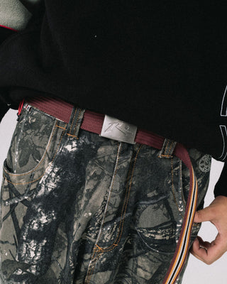 Mens Blaze Belt in Burgundy