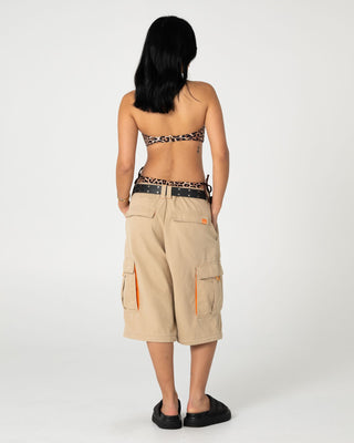 Man wearing Megatron 00 Baggy Zip Off Cargo Pant in Abbey Stone