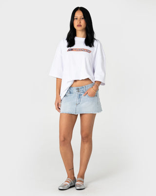 Man wearing Millennium Short Sleeve Tee in White