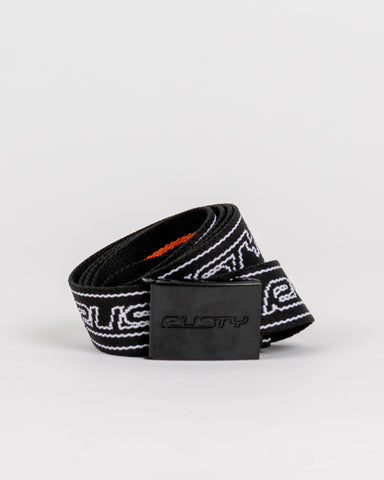 Mens Flip Daddy Belt in Black / White 1