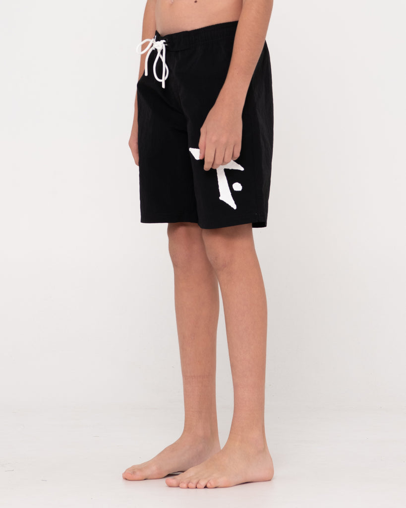 Offshore Cargo Boardshort Boys - Black| Rusty Australia