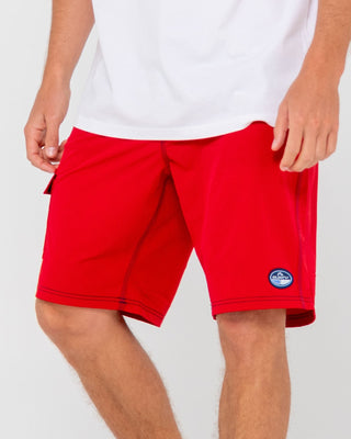 Man wearing Chop Suey Boardshort in True Red
