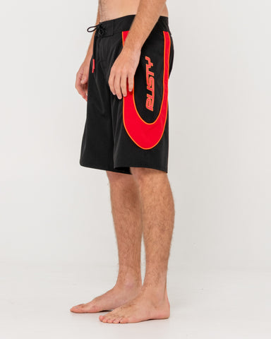 Man wearing Charger Boardshort in Black