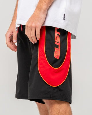 Man wearing Charger Boardshort in Black