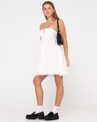 Capri Strapless Lace Up Mini Dress