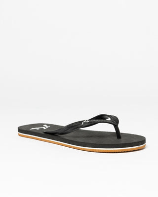 Mens Cut Loose Thong in Black / Rubber