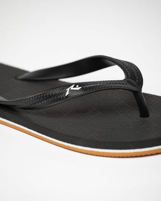 Mens Cut Loose Thong in Black / Rubber