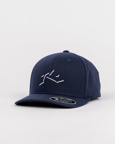 Mens Core Flexfit 110 Cap in Navy Blue