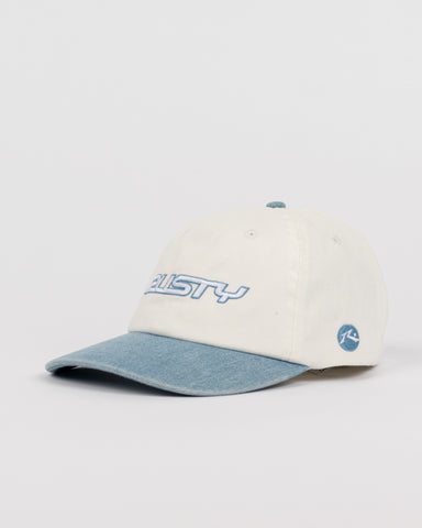 Mens Artic Dad Cap in White Water Blue