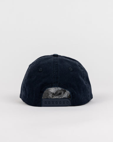 Mens Hi-vis Six Panel Snapback Cap in Navy Blue