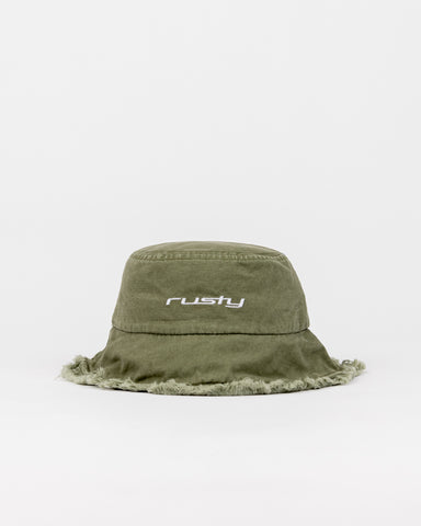 Girls Glimmer Bucket Hat Girls in Army Green