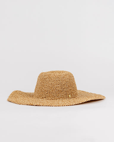 Womans Romance Straw Hat in Caramel / Incense 1