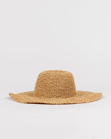 Womans Romance Straw Hat in Caramel / Incense 1