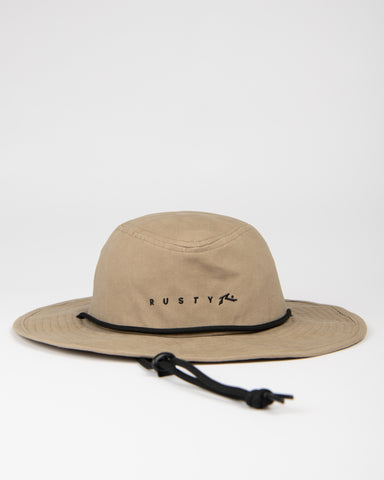 Mens Bradman Hat in Vintage Khaki