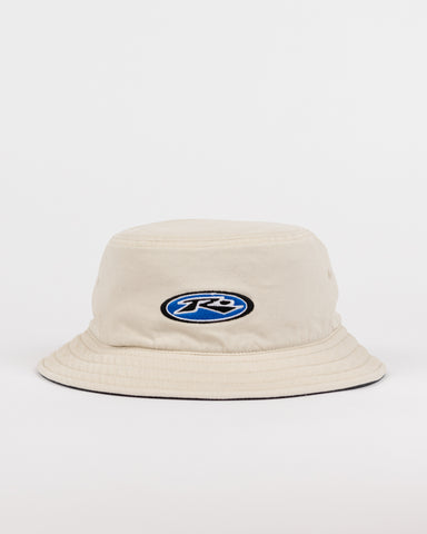 Mens Kick Flip Reversible Bucket Hat in Oatmeal 2