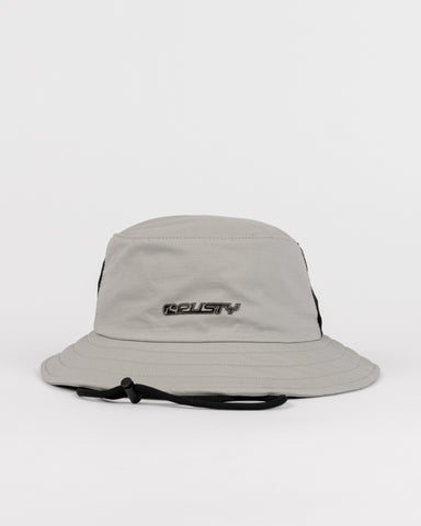 Mens Carbon Bucket Hat in Oyster Grey