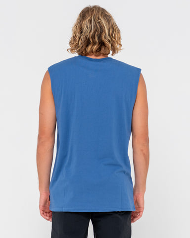 Man wearing Second Summer Muscle in Delft Blue