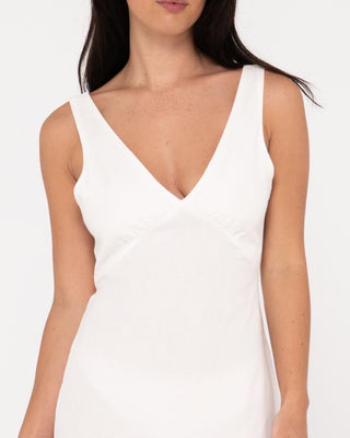 Woman wearing Sweet Heart Maxi Dress in Snow