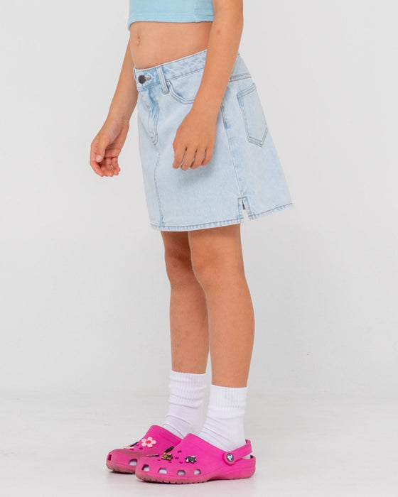 girl-wearing-mavericks-low-rise-denim-skirt-girls-in-sky-blue-heather