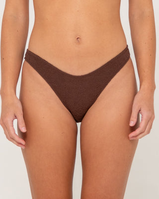 Woman wearing Sandalwood Midi Bikini Pant in Java