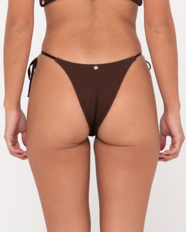 Woman wearing Sandalwood Midi Side Ties Bikini Pant in Java