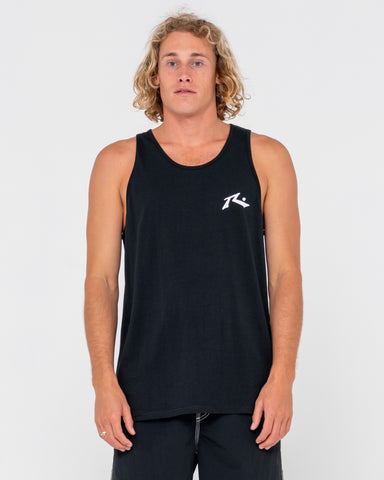 Man wearing Competition Tank in Black