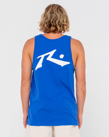 Man wearing Competition Tank in Royal Blue