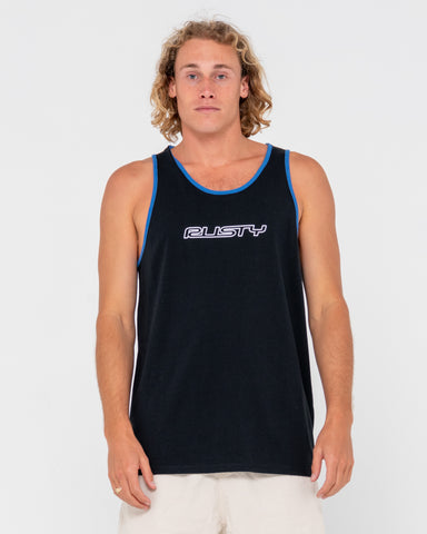 Man wearing Flip Daddy Tank in Black