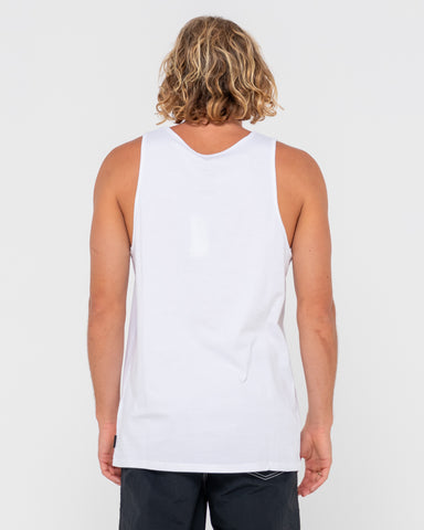 Man wearing Second Summer Tank in White