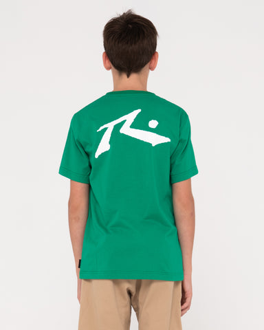 Boy wearing Competition Short Sleeve Tee Boys in Boston Green