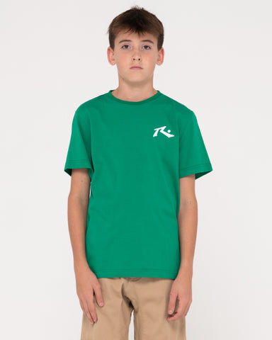 Boy wearing Competition Short Sleeve Tee Boys in Boston Green