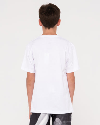 Boy wearing Flip Daddy Short Sleeve Tee Boys in White