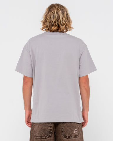 Man wearing Nanotech Short Sleeve Tee in Oyster Grey