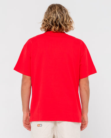 Man wearing Flip Daddy Tee Short Sleeve Tee in True Red