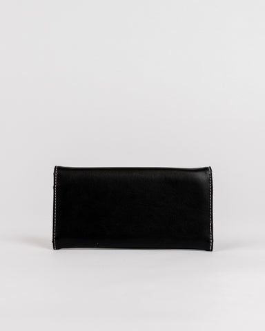 Womans Iris Flap Wallet in Black