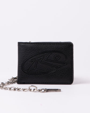 Mens Warp Speed Chain Wallet in Black