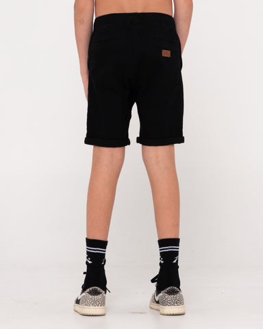 Boy wearing Hooked On Elastic Short Boys in Black