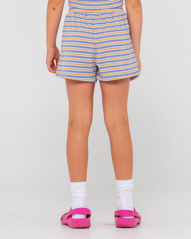 Girl wearing Camila Stripe Short Girls in Yonder Blue