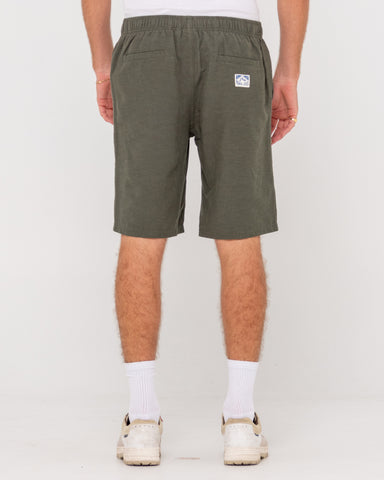 Man wearing Overtone Elastic Short in Savanna