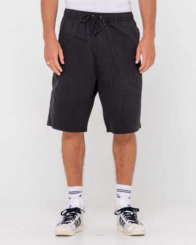 Man wearing Wear Eva Elastic Short in Black