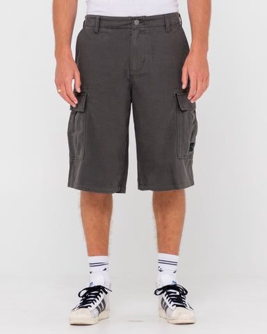 Man wearing Commando Cargo Short in Coal