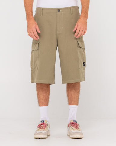 Man wearing Commando Cargo Short in Savanna