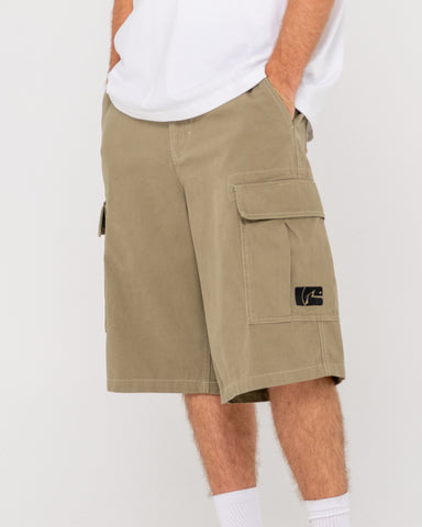 Man wearing Commando Cargo Short in Savanna