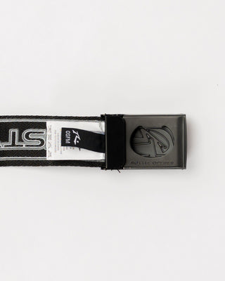 Mens Jagged Webbing Belt in Black