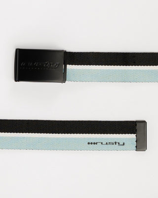 Mens Double Dip Webbing Belt in Black