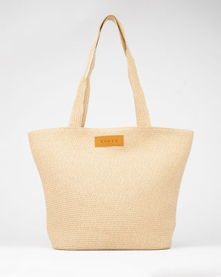 Womens Gisele Straw Beach Bag in Natural / Caramel