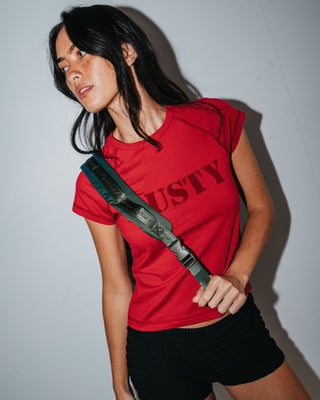 Womens Free Fall Nylon Sling Backpack in Shadow Army