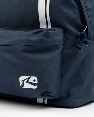 Mens White Lines Backpack in Navy Blue