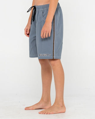 Boy wearing Flip Daddy Boardshort Boys in China Blue