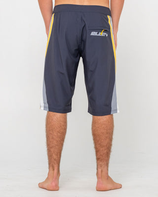 Man wearing Plot Twist Boardshort in Coal